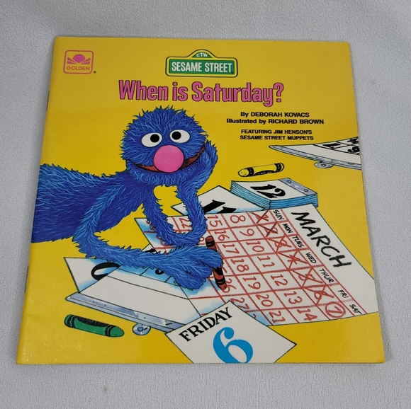 Vtg Sesame Street When Is Saturday? Book And Read Along Cassette Tape - Picture 4 of 14